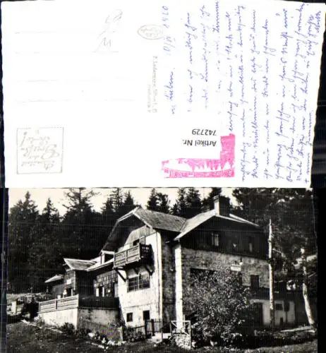 742729 Foto AK Herrgottschnitzerhaus auf dem Wandeck Hohe Wand Markt Piesting