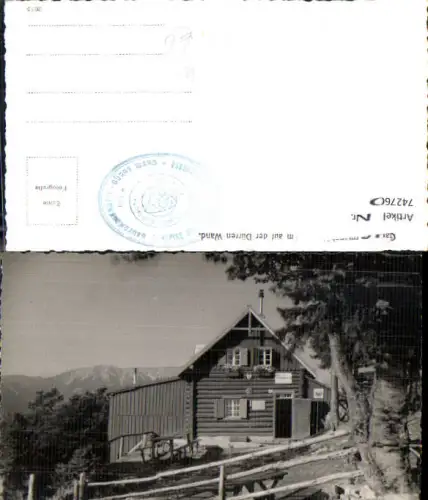742760 Foto AK Gauermannhütte a. d. Dürren Wand Miesenbach
