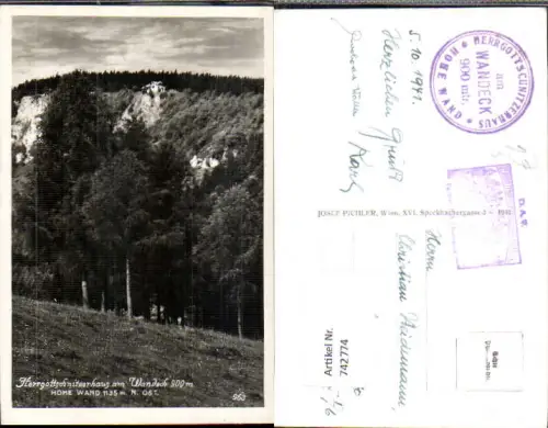 742774 Foto AK Herrgottschnitzerhaus a. Wandeck Hohe Wand Markt Piesting Stollhof