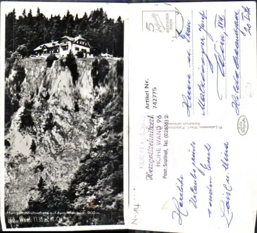 742775 Foto AK Herrgottschnitzerhaus a. Wandeck Hohe Wand Markt Piesting Stollhof