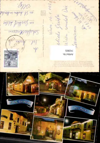 742805 Mehrbild AK Wien Vienna Grinzing Weinausschank b. Nacht