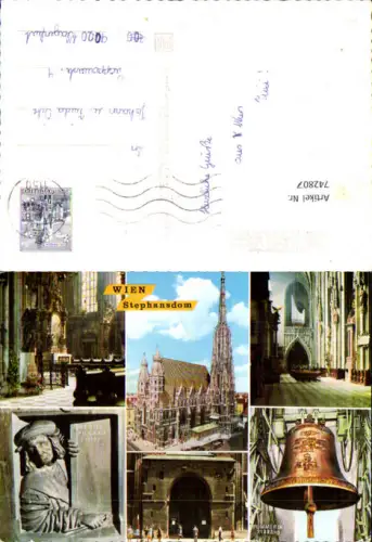 742807 Mehrbild AK Wien Vienna Stephansdom Pummerin Meister Pilgram Inneres