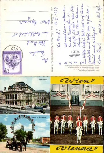742811 Mehrbild AK Wien Vienna Staatsoper Prater Riesenrad Hofreitschule