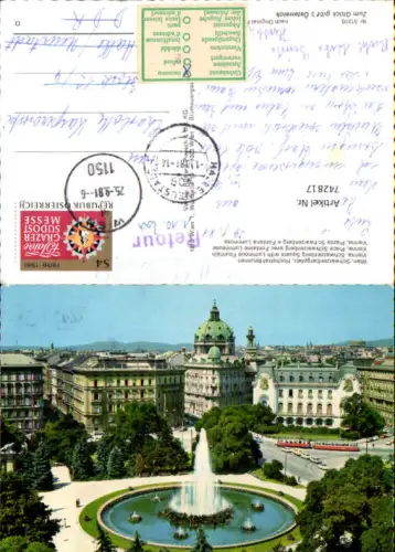 742817 Wien Vienna Schwarzenbergplatz Hochstrahlbrunnen Straßenbahn