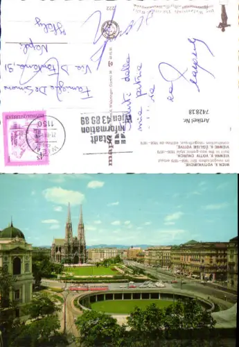 742818 Wien Vienna 9 Bezirk Votivkirche Straßenbahn