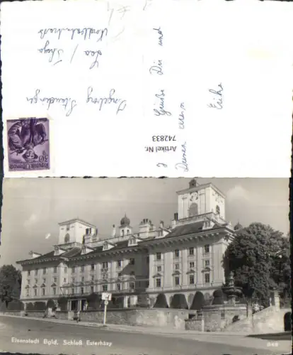 742833 Foto AK Eisenstadt Schloss Esterhazy Ak nach Laa a. d. Thaya