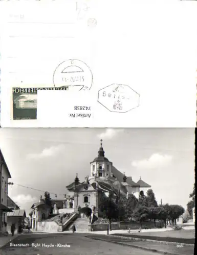 742838 Foto AK Eisenstadt Haydnkirche Bergkirche