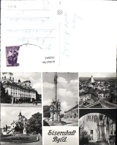 742842 Mehrbild AK Eisenstadt Schloss Esterhazy Teilansicht Haydnmuseum