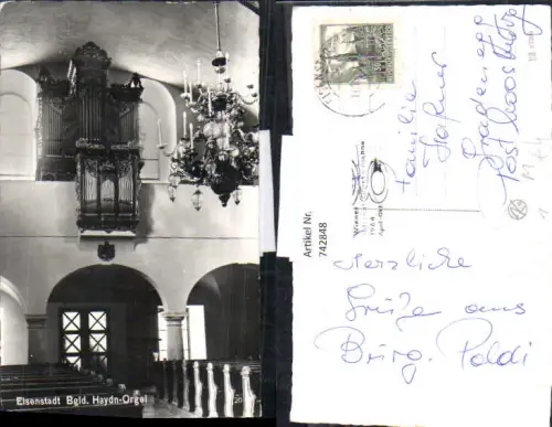 742848 Foto AK Eisenstadt Haydn-Orgel Orgel Haydnkirche Inneres