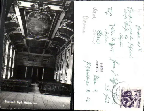 742849 Foto AK Eisenstadt Haydn-Saal