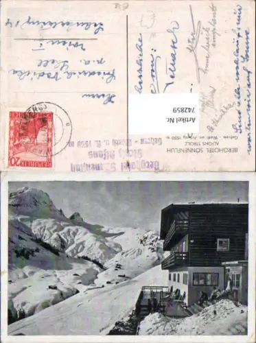 742859 Gehren Warth a. Arlberg Berghotel Sonnenfluh im Winter