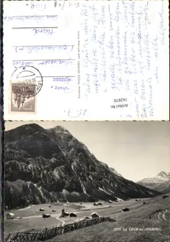 742870 Lech a. Arlberg Ansicht mit Kirche
