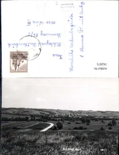742871 Foto AK Ritzing Ansicht mit Kirche pub P. Egelseer Wiener Neustadt 2677