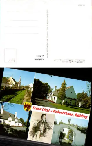 742892 Mehrbild AK Raiding Geburtshaus als Museum Portrait