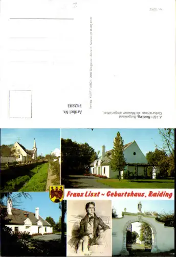 742893 Mehrbild AK Raiding Geburtshaus als Museum Portrait