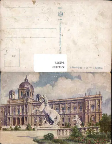 742975 Künstler AK Wien Vienna K.k. Hofmuseum pub Kilophot 20033