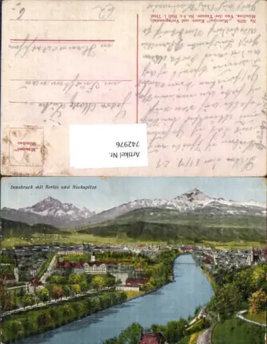 742976 Innsbruck mit Serles u. Nockspitze