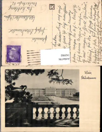 742982 Foto AK Wien Vienna Schönbrunn Blick von der Gloriette