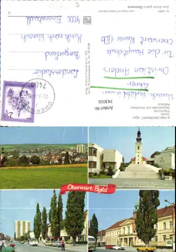 743016 Mehrbild AK Oberwart Totale Pfarrkirche Hauptstraße Hochhaus Rathaus