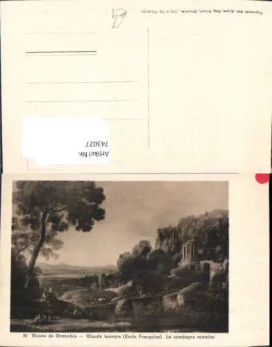 743027 Künstler AK Claude Lorrain La campagne romaine Tempel Landschaft