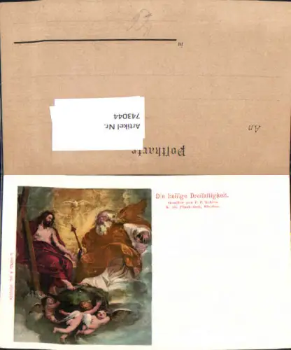 743044 Künstler AK Peter Paul Rubens Die heilige Dreifaltigkeit Religion