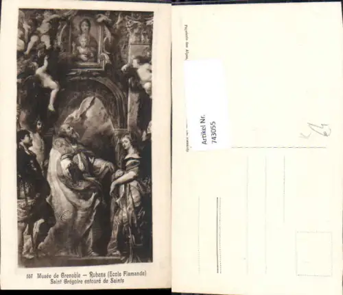 743055 Künstler AK Peter Paul Rubens Saint Gregoire entoure de Saints Religion