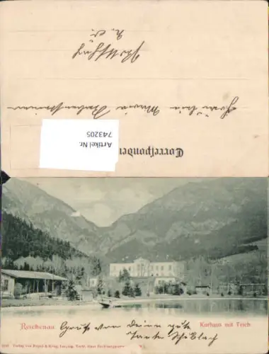 743205 Reichenau an der Rax Kurhaus Teich 1900 gel Pottschach