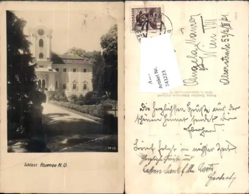 743223 Foto-AK Schloss Rosenau bei Zwettl Waldviertel BUG