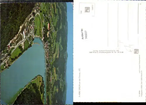 743227 Luftbild Grein an der Donau Wiesen Neustadtl an der Donau