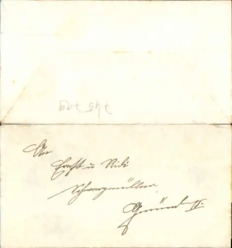 Brief an Ernst Schwarzmüller Gmünd Hochzeit