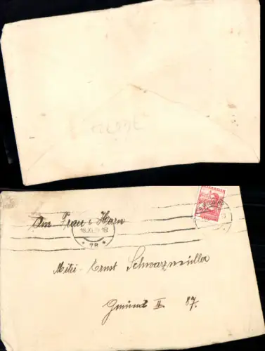 Brief Wien nach Gmünd 1934