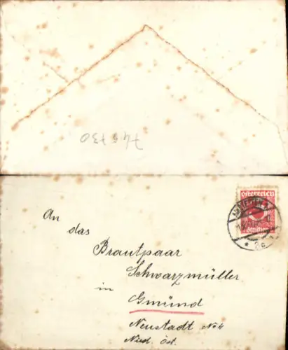 Brief Amstetten n. Gmünd 1934 Abs. Fam. Hans Göschl