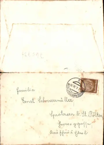 Brief Heidenreichstein n. Spratzern St. Pölten 1938 Kaufhaus Eberl