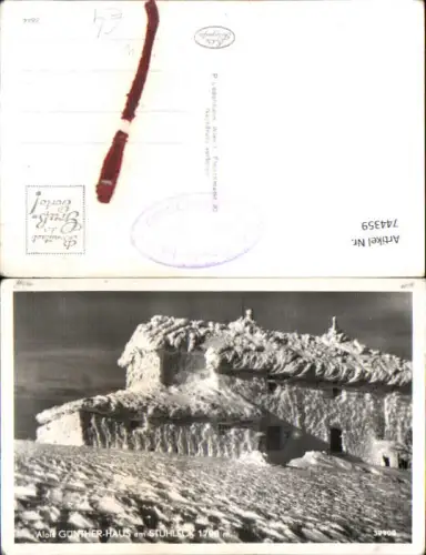 744359 Foto AK Alois Günther-Haus a. Stuhleck im Winter Spital a. Semmering