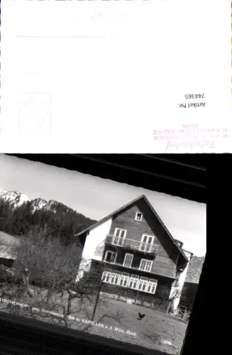744365 Foto AK Alpengasthof Tatscherhof geg. Schneealpe Kapellen a. d. Mürz
