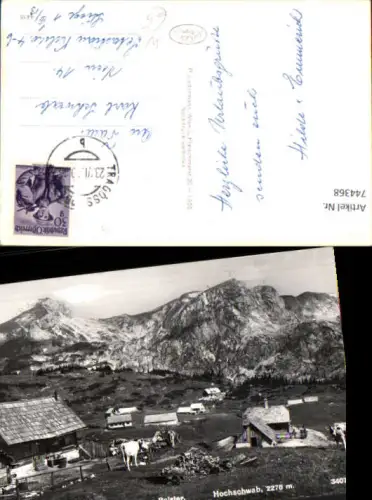 744368 Foto AK Sonnschienhütte m. Ebenstein u. Polster Hochschwab Tragöß-Sankt Katharein