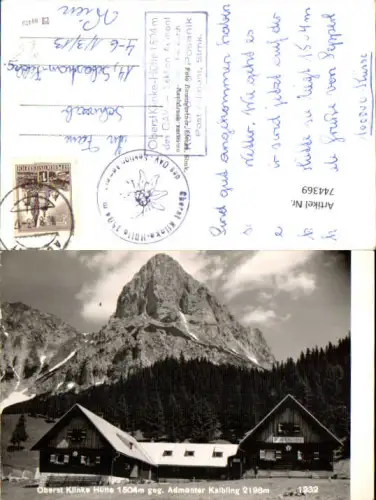 744369 Foto AK Oberst Klinge Hütte geg. Admonter Kaibling Admont