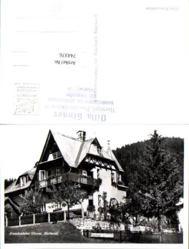 744376 Foto AK Fremdenheim Ginner Mariazell Maria Zell
