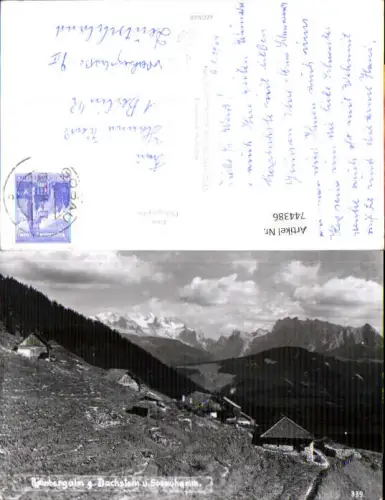 744386 Foto AK Rußbach am Pass Gschütt Rinnbergalm g. Dachstein u. Gosaukamm