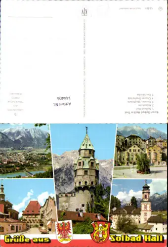 744406 Mehrbild AK Solbad Hall in Tirol Münzturm Karlskirche Stadtplatz
