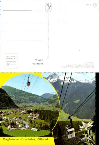 744410 Mehrbild AK Mayrhofen m. Ahornbahn Blick geg. Norden Penkenbahn Seilbahn Gondel