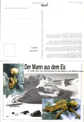 744415 Mehrbild AK Ötzi Ötztaler Eismann Vent Ötztal Hauslabjoches Similaunhütte
