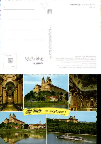 744435 Mehrbild AK Stift Melk a. d. Donau Schiff Dampfer Bibliothek