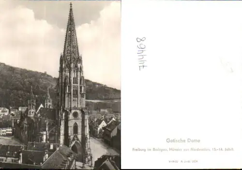 744468 Freiburg im Breisgau Münster von Nordwesten Gotischer Dom