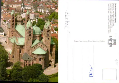 744477 Luftbild Speyer Kaiserdom Dom Südostseite m. Blick a. d. Stadt