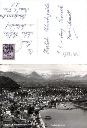 744485 Bregenz am Bodensee mit Rheintal u. Schweizer Berge pub Risch-Lau W 665