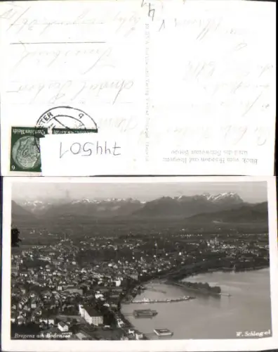 744501 Foto AK Bregenz am Bodensee u. Schweizer Berge pub Werner Schlegel