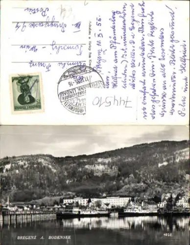 744510 Foto AK Bregenz am Bodensee Schiffe Dampfer pub Foto Kirschner