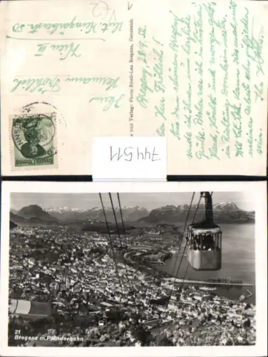 744511 Foto AK Bregenz am Bodensee Pfänderbahn Seilbahn Gondel pub Risch-Lau 21