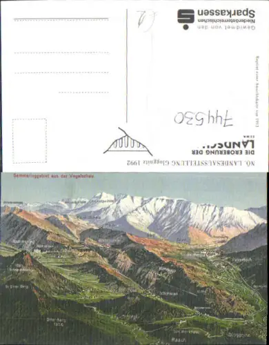 744530 Semmeringgebiet a. d. Vogelschau Semmering Gloggnitz Schottwien